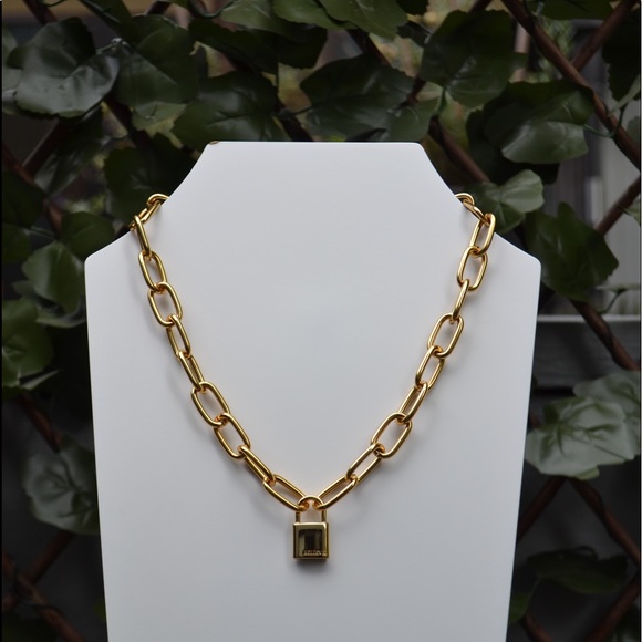 NEW 18K Yellow Gold-Plated Chunky Chain Necklace - Picture 3 of 3